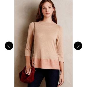 Anthropologie Evi Cashmere Blend Angel Of The North Bronze Sweater